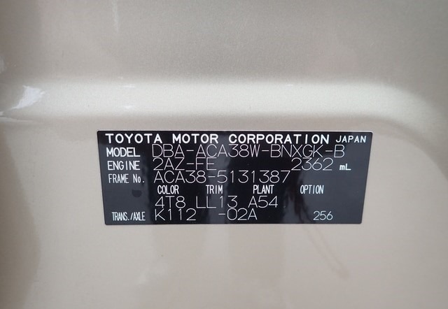 TOYOTA VANGUARD 240S G PACKAGE 2009